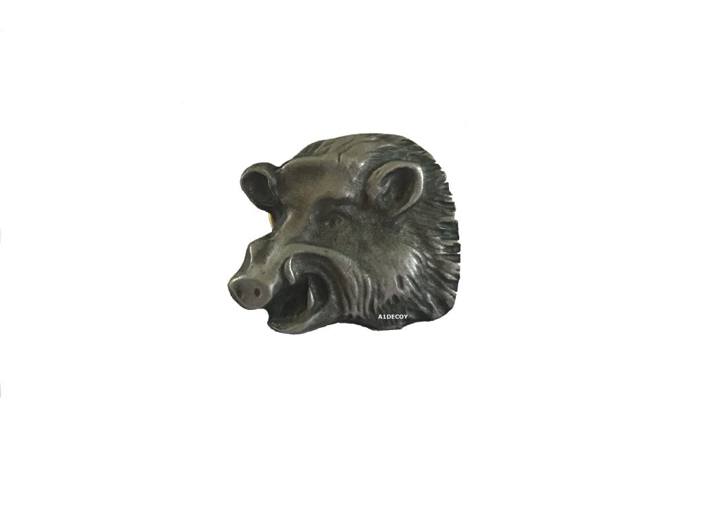 Boar Head Jacket Pin