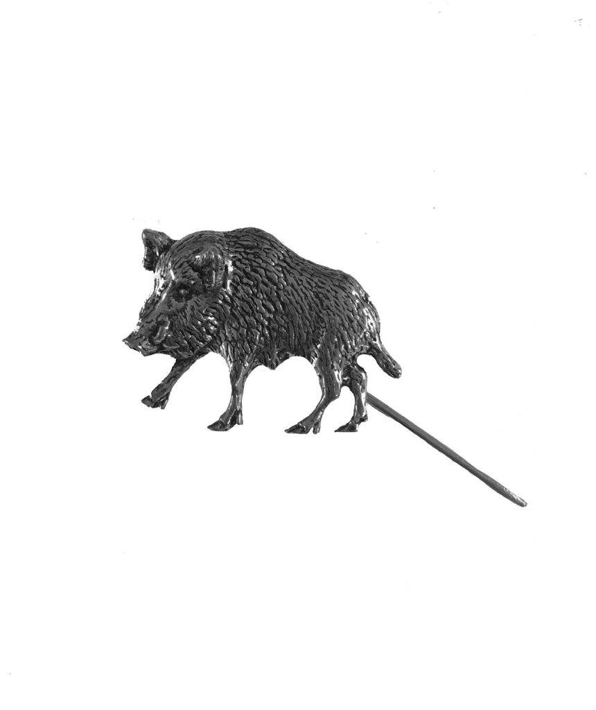 Boar Silver Pin