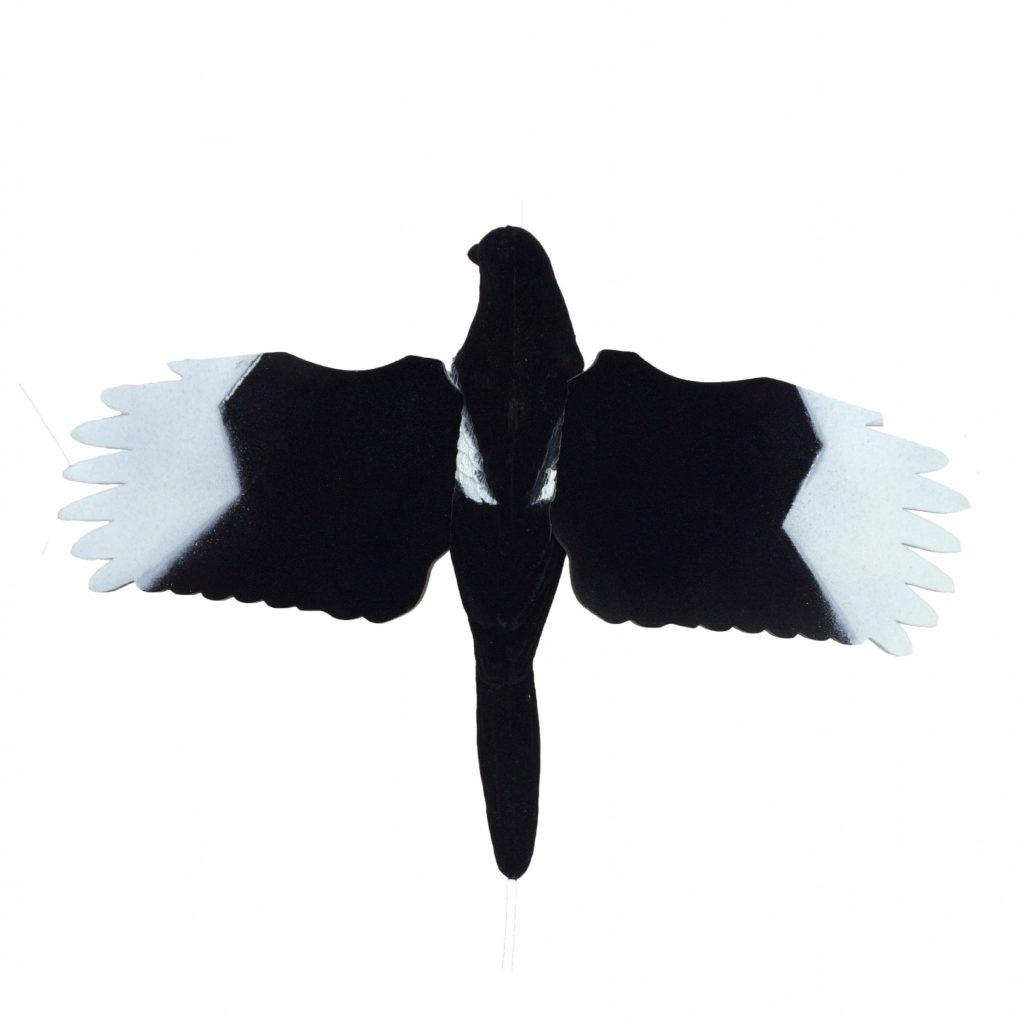 Flocked Winged Magpie Decoy