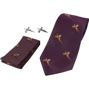 Pheasant Tie, Hanky & Cufflink Set