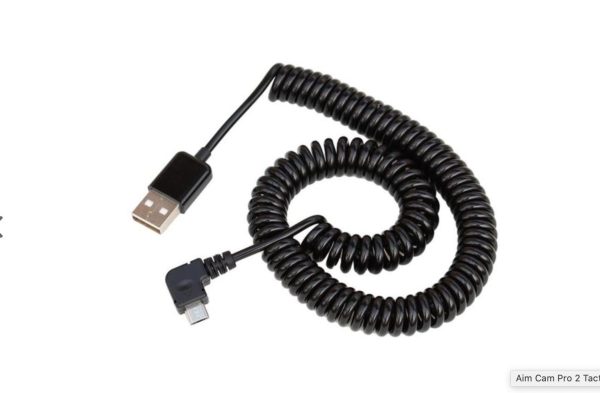 Coiled Battery Cable for AimCam