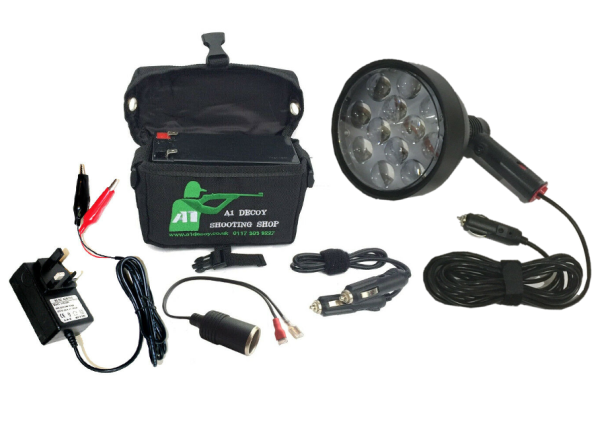Twelve-Bulb LED Hunting Lamp 800m with Battery Power Pack