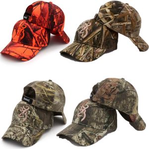 Browning Camo Hats Blaze Orange and Camouflage