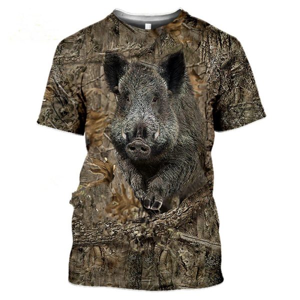 Camouflage Wild Boar Printed Shirt